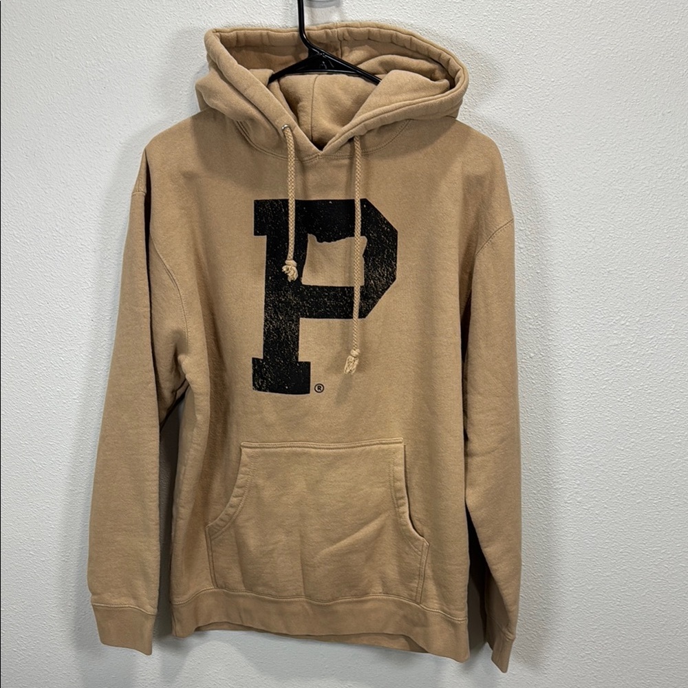 Portland‎ Gear Portland Oregon Tan Hoodie with Black P Lettering